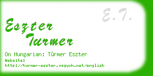eszter turmer business card