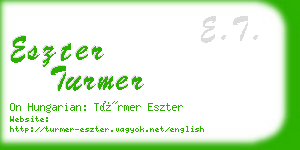 eszter turmer business card